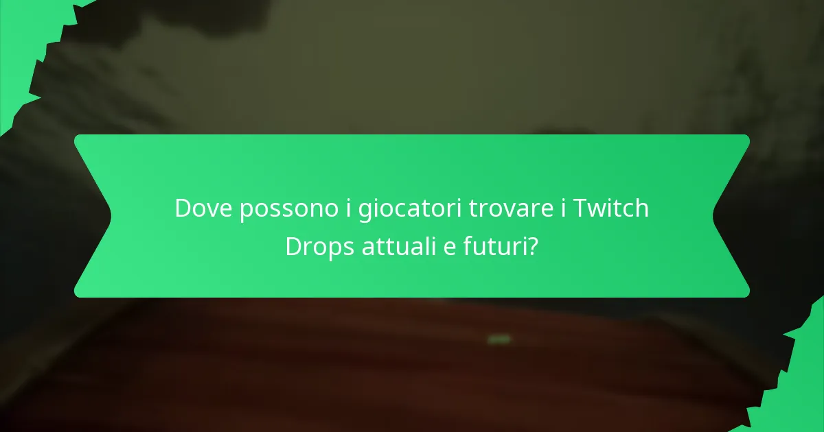 Dove possono i giocatori trovare i Twitch Drops attuali e futuri?