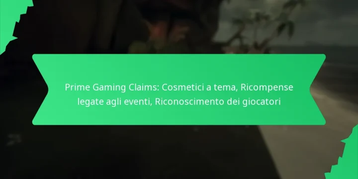 Prime Gaming Claims: Cosmetici a tema, Ricompense legate agli eventi, Riconoscimento dei giocatori