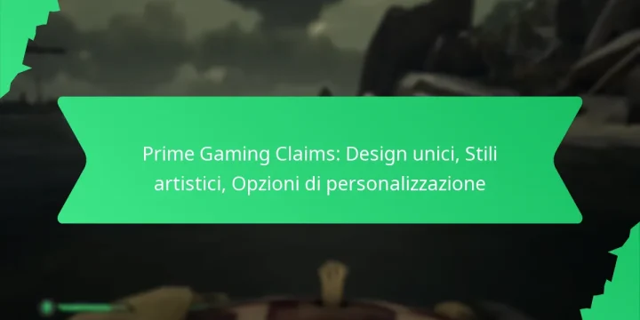 Prime Gaming Claims: Design unici, Stili artistici, Opzioni di personalizzazione