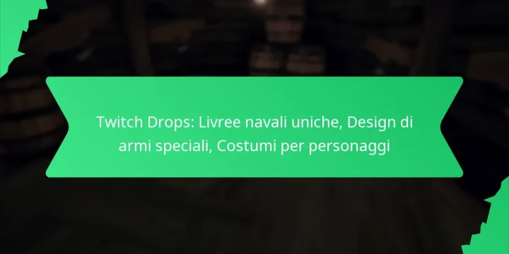 Twitch Drops: Livree navali uniche, Design di armi speciali, Costumi per personaggi