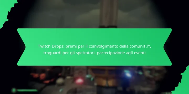 Twitch Drops: premi per il coinvolgimento della comunità, traguardi per gli spettatori, partecipazione agli eventi